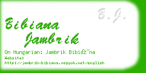 bibiana jambrik business card